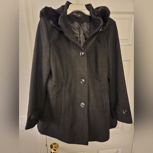 Women's Black Wool Coat